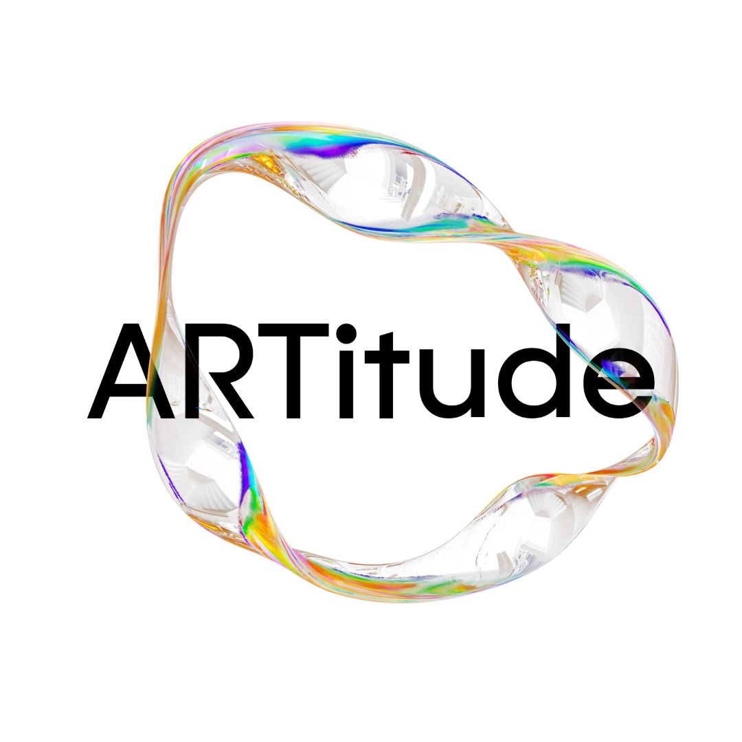 ARTitude. Art peice, artists and 3d virtual reality gallery (VR), augmented reality (AR) artwork product selling platform.