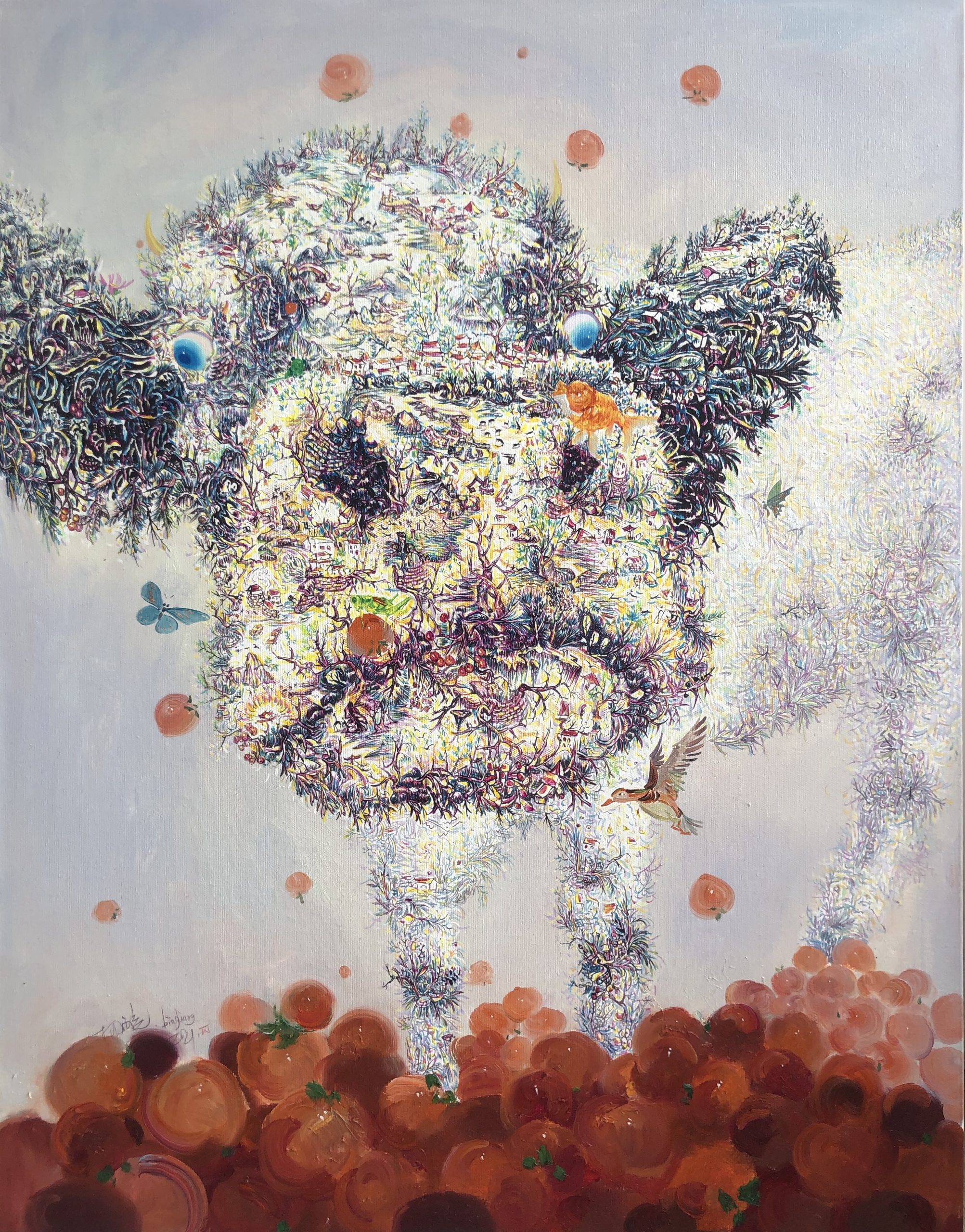 ARTitude product "Persimmon Hill" by artist Yang Bingliang.